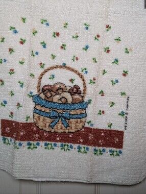 Vintage Retro Cannon Mushroom Kitchen Dish Cloth Washcloth 70s 80s EUC